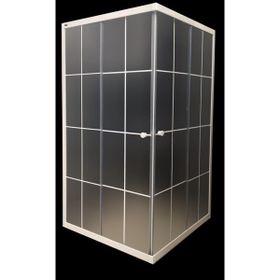 Durul 70x115 cm Kare 4 mm Orta Buzlu Beyaz Çizgi Yükseklik 180 cm Duşakabin