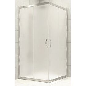 Durul 70x75 cm Kare 5 mm Buzlu Beyaz Çizgi Yükseklik 190 cm Duşakabin