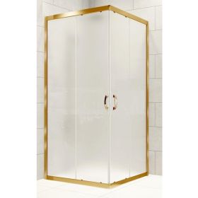 Durul 75x105 cm Kare Altın 5 mm Buzlu Cam 190 cm Yükseklik Duşakabin