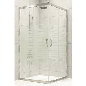 Durul 90x90 cm Kare Çizgili 5 mm Yükseklik 190 cm Duşakabin