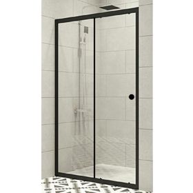 Durul AIDA4SS180CM Ön Cephe Siyah Profil 4 mm Şeffaf Temper Cam Yükseklik 180 cm Duşakabin