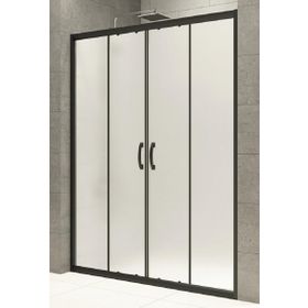 Durul ‎ AIDA5SB190CM Ön Cephe Siyah Profil 5 mm Buzlu Temper Cam Yükseklik 190 cm Duşakabin