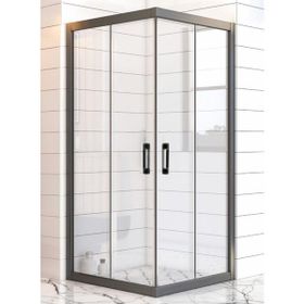 Durul Box 90x140 cm 5 mm Siyah Kumlama Duşakabin Camı