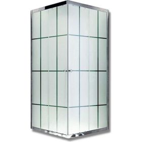 Durul Dikdörtgen 5 mm Çizgili Duş Kabini + 100x80x195 cm Duş Teknesi