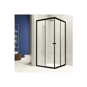 Durul Dikdörtgen 5 mm Komple Buzlu Siyah Karolaj Yükseklik 190 cm 90x110 cm Duşakabin