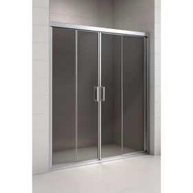 Durul Füme Temper Cam Elegant Seri Ön Cephe Krom Profil 117 cm Duşakabin