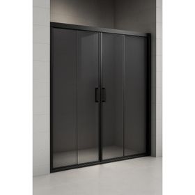 Durul Füme Temper Cam Elegant Seri Ön Cephe Siyah Profil 190 cm Duşakabin