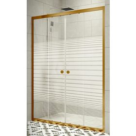Durul H180 KA4IDAC181 4 mm Altın Çizgili 181 cm Duşakabin