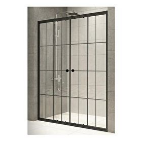 Durul H180 KİDA4MMT171 4 mm Siyah Çizgi 171 cm Duşakabin