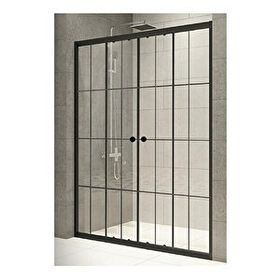 Durul H180 KİDA4MMT171 4 mm Siyah Çizgi 171 cm Duşakabin