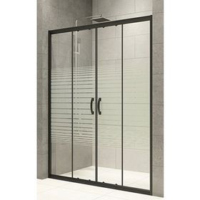 Durul İki Duvar Arası 180 cm Siyah Profil 5 mm Duşakabin