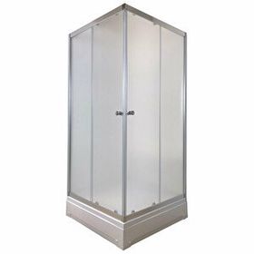 Durul Kare 5 mm Çizgili Duş Teknesi 80x80x195 cm Duşakabin