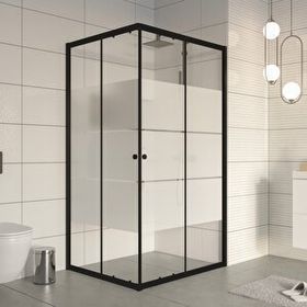 Durul Kare 5 MM Siyah Kumlama Box 120x120 CM Duşakabin