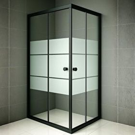Durul Kare 5 MM Siyah Kumlama Box 70x100 CM Duşakabin