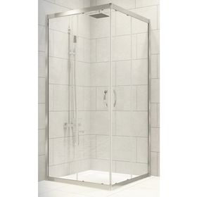 Durul Kare Parlak Profil 5 mm Kumlama Box Desen Cam 190 cm Duşakabin