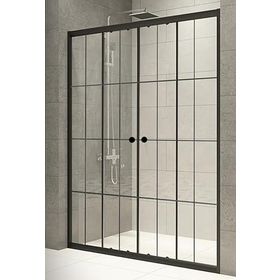 Durul Ön Cephe 4 mm Siyah Çizgi Şeffaf Cam Yükseklik 180 cm Duşakabin