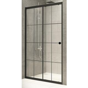 Durul Ön Cephe 4 mm Siyah Çizgi Şeffaf Cam Yükseklik 180 cm Duşakabin