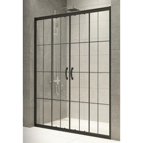 Durul Ön Cephe 4 mm Siyah Şeffaf 109x180 cm Duşakabin