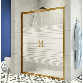 Durul Ön Cephe 5 mm Çizgili Cam H:180 cm 197 cm Duşakabin