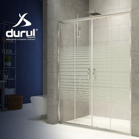 Durul Ön Cephe 5 mm Çizgili Cam H:190 cm 152 cm Duşakabin