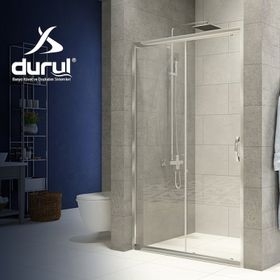 Durul Ön Cephe 5 mm Şeffaf Cam H:190 cm 119 cm Duşakabin