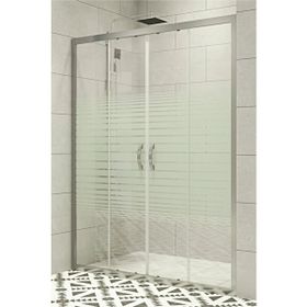 Durul Ön Cephe Çizgili 132 cm Duşakabin