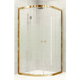Durul Oval Altın 90x90 cm Duşakabin