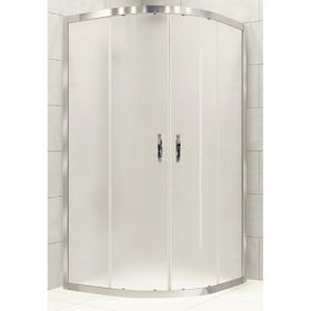 Durul Oval Altın Profil Buzlu 5 mm Cam Yükseklik 190 cm 100x100 cm Duşakabin
