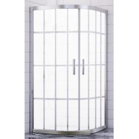Durul Oval Kumlama Karomat Desen 5 mm Yükseklik 190 cm 100x100 cm Duşakabin