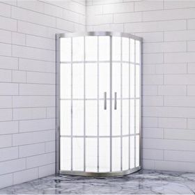 Durul Oval Kumlama Karomat Desen 5mm Yükseklik 190 cm 90x90 cm Duşakabin