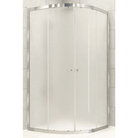 Durul Oval Parlak Profil Buzlu 5 mm Cam Yükseklik 190 cm 100x100 cm Duşakabin