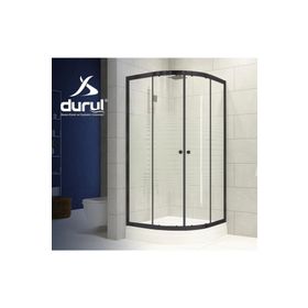 Durul Oval Siyah 90x90 cm Duşakabin