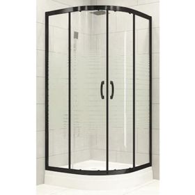 Durul Oval Siyah 90x90 cm Duşakabin