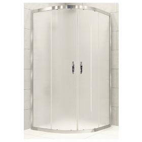 Durul Oval Siyah Çizgi Buzlu 5 mm Yükseklik 190 cm 100x100 cm Duşakabin