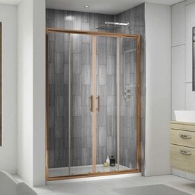 Duşakabincim 150 cm Bronz Duş Üstü İki Kapılı Duşakabin
