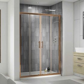 Duşakabincim 150 cm Bronz Duş Üstü İki Kapılı Duşakabin