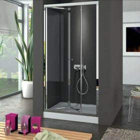 Duşakabincim 80 cm Katlanır Sürgülü Cam Duşakabin