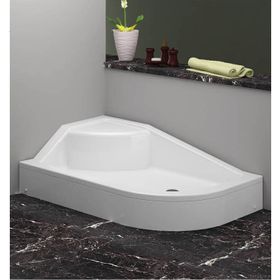 Duşakabincim 80x110 cm Asimetrik Sol Oval Oturmalı Duş Teknesi