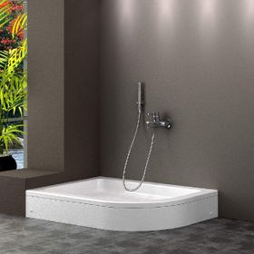 Duşakabincim 80x110 cm Asimetrik Sol Oval Oturmalı Duş Teknesi