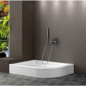 Duşakabincim 80x90 cm Asimetrik Sol Oval Duş Teknesi