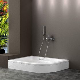 Duşakabincim 80x90 cm Asimetrik Sol Oval Duş Teknesi