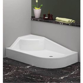 Duşakabincim 90x100 cm Asimetrik Sol Oval Oturmalı Duş Teknesi