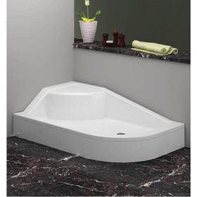 Duşakabincim 90x100 cm Asimetrik Sol Oval Oturmalı Duş Teknesi