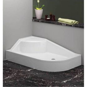 Duşakabincim 90x100 cm Asimetrik Sol Oval Oturmalı Duş Teknesi