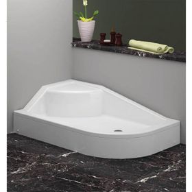 Duşakabincim 90x100 cm Asimetrik Sol Oval Oturmalı Duş Teknesi