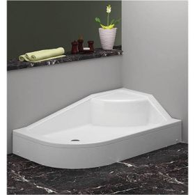 Duşakabincim 90x130 cm Asimetrik Sağ Oval Oturmalı Duş Teknesi
