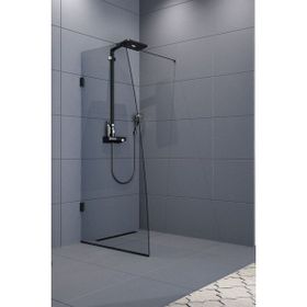Duşakabincim 92 cm Siyah Profil Menteşeli Yan Panel Duşakabin