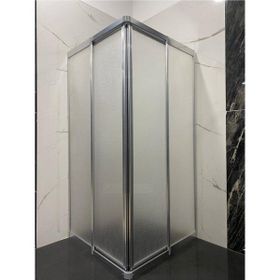 DUSAKS Bella Buzlu Mika Cam Parlak Alüminyum 180 cm Gri Duşakabin