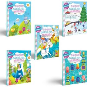 Düşün, Hayal Et ve Tasarla 5'li Etkinlik Seti - Dikkat Atölyesi Yayınları