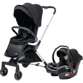 Duux Pro Black 360 Derece Dönebilen Çift Yönlü Travel Sistem Siyah Bebek Arabası